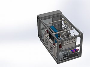 3D drawing of Hydraulic power pack